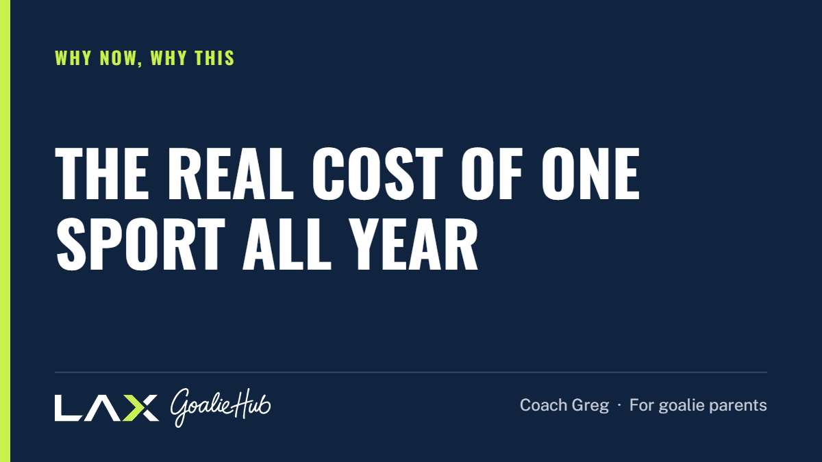 The Real Cost of One Sport All Year: a LAX Goalie Hub article for parents of youth lacrosse goalies
