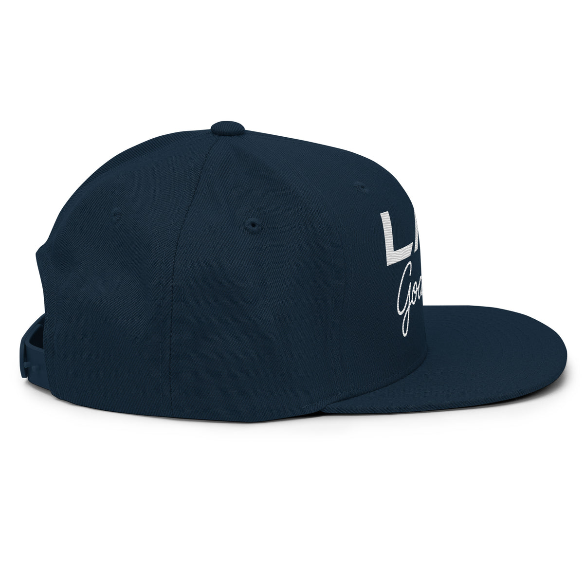 LGH Snapback Hat in Dark Navy, right side view