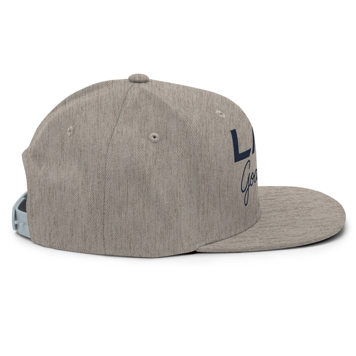 LGH Snapback Hat in Heather Grey, right side view