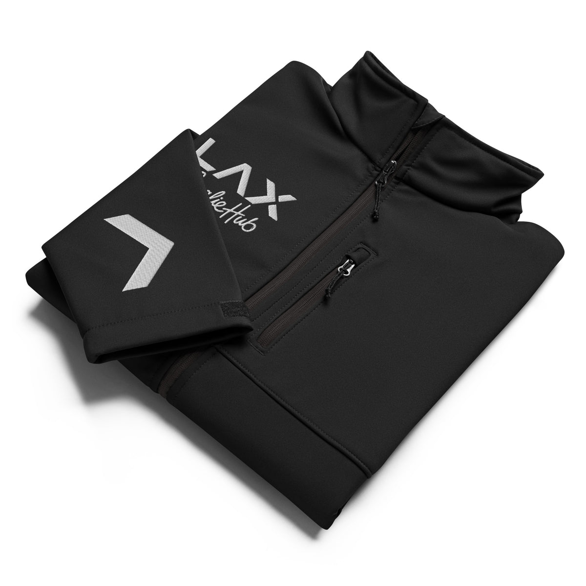 LGH Columbia Soft Shell Jacket in black, front view