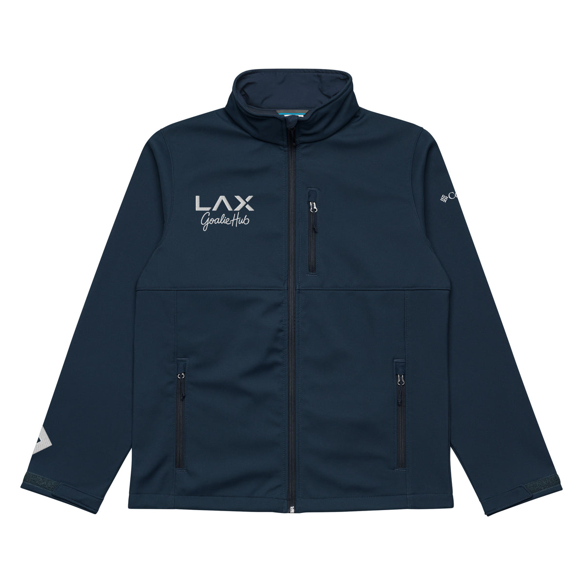 LGH Columbia Soft Shell Jacket in Collegiate Navy, front view