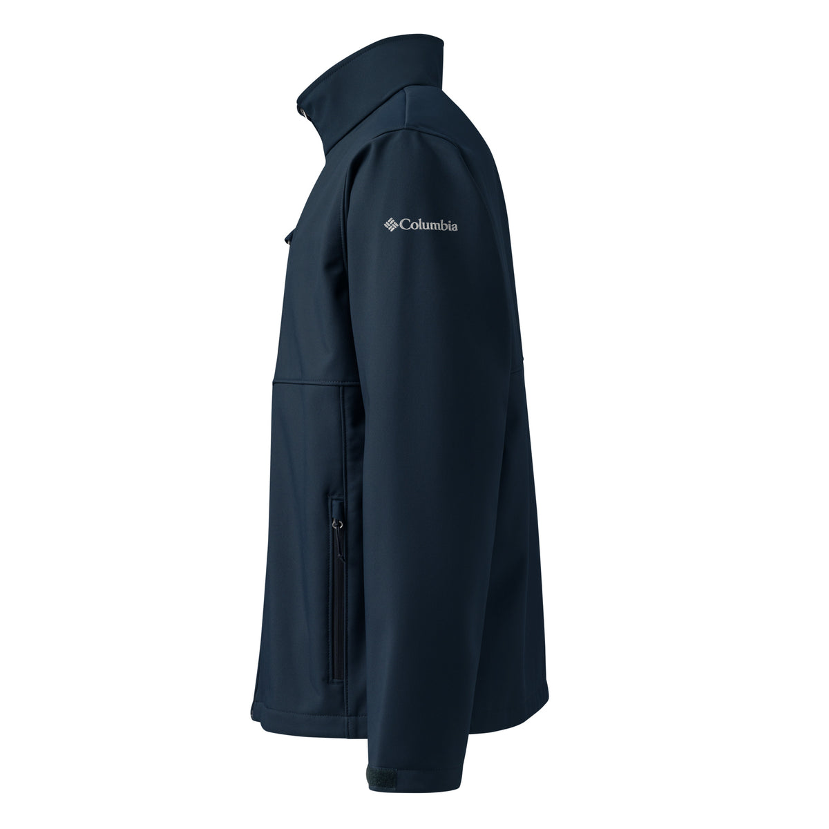 LGH Columbia Soft Shell Jacket in Collegiate Navy, left side view