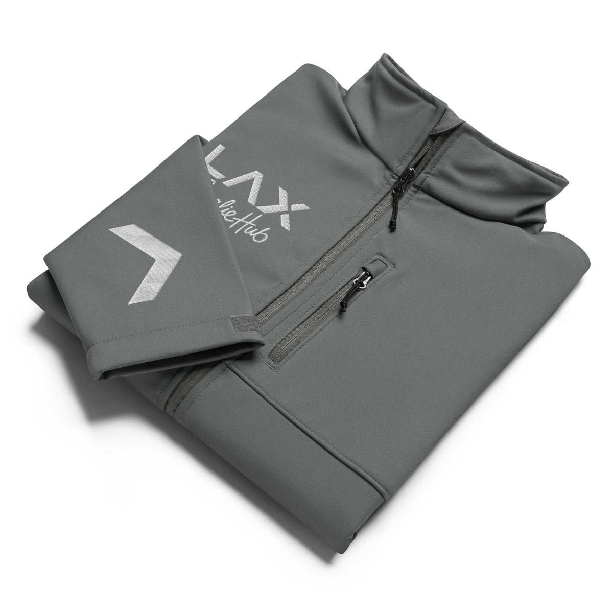 LGH Columbia Soft Shell Jacket in Graphite, front view