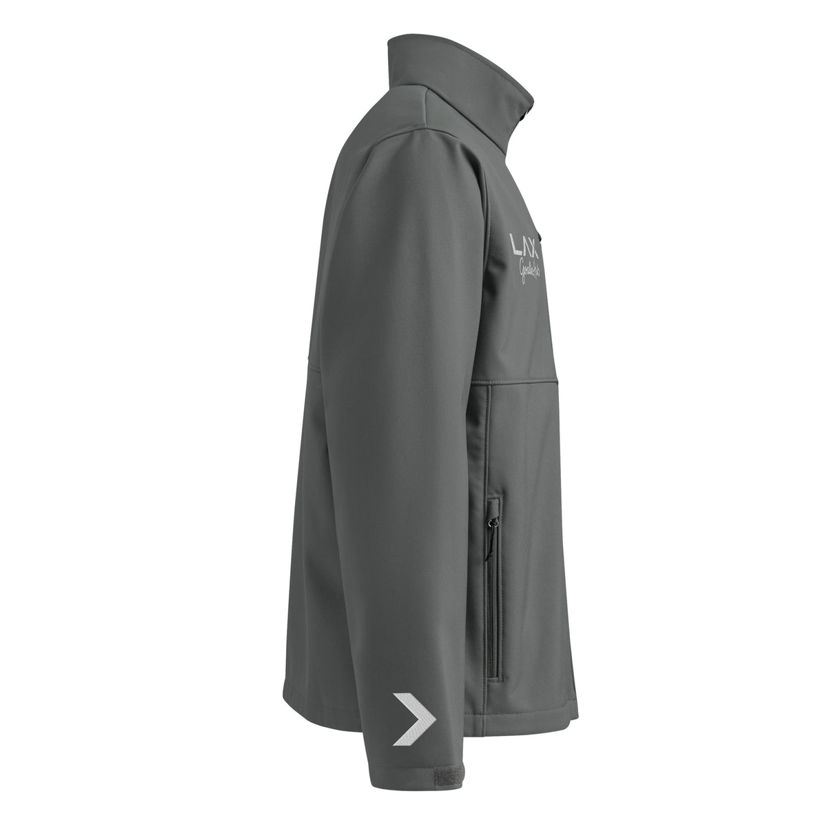 LGH Columbia Soft Shell Jacket in Graphite, right side view