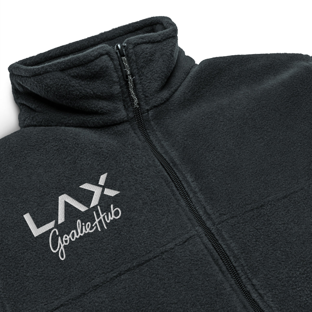 LGH Columbia Fleece Jacket in black, detail view