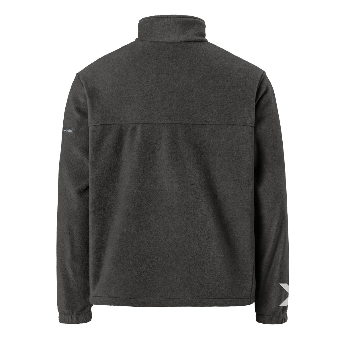 LGH Columbia Fleece Jacket in Charcoal Heather, back view