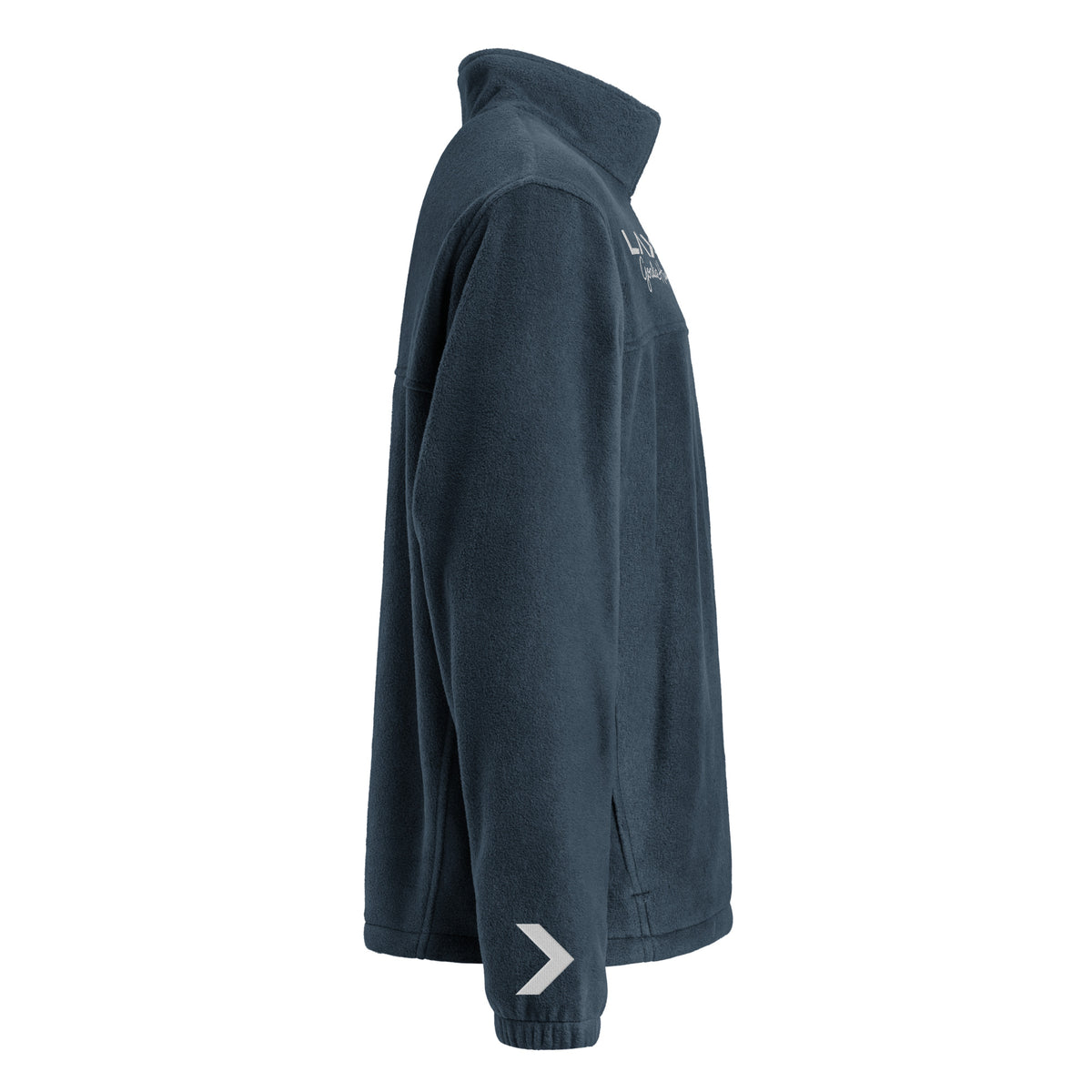 LGH Columbia Fleece Jacket in Collegiate Navy, right side view